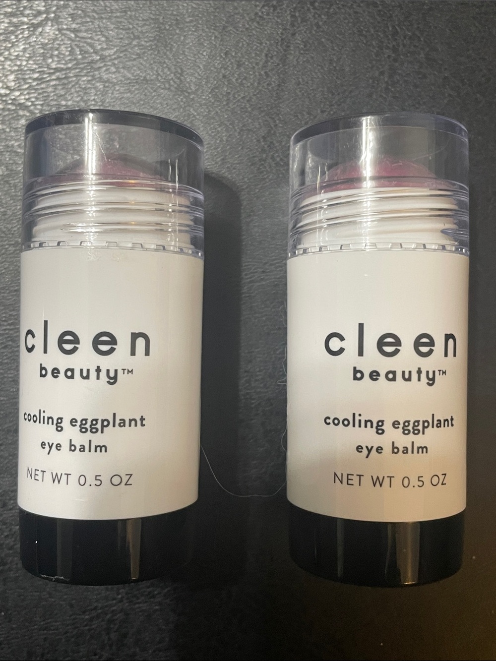 Cleen Beauty Cooling Eggplant Eye Balm NEW 0.5 ounces each Set of 2 same lot #’s